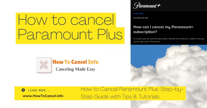 How to cancel Paramount Plus