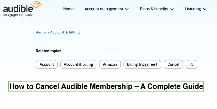 How to Cancel Audible Membership